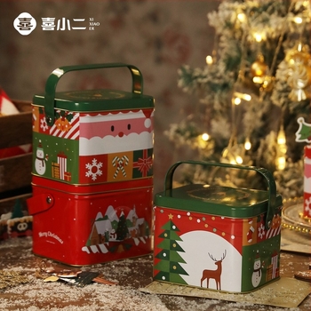 Cutie creativă de Crăciun pentru măr, din metal, ambalaj pentru cadouri și decorațiuni