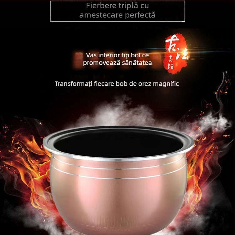 Vas interior universal pentru oală electrică de gătit orez, 5 litri, compatibil cu Meiling, Wanlida și Xianke, vas interior sferic îngroșat