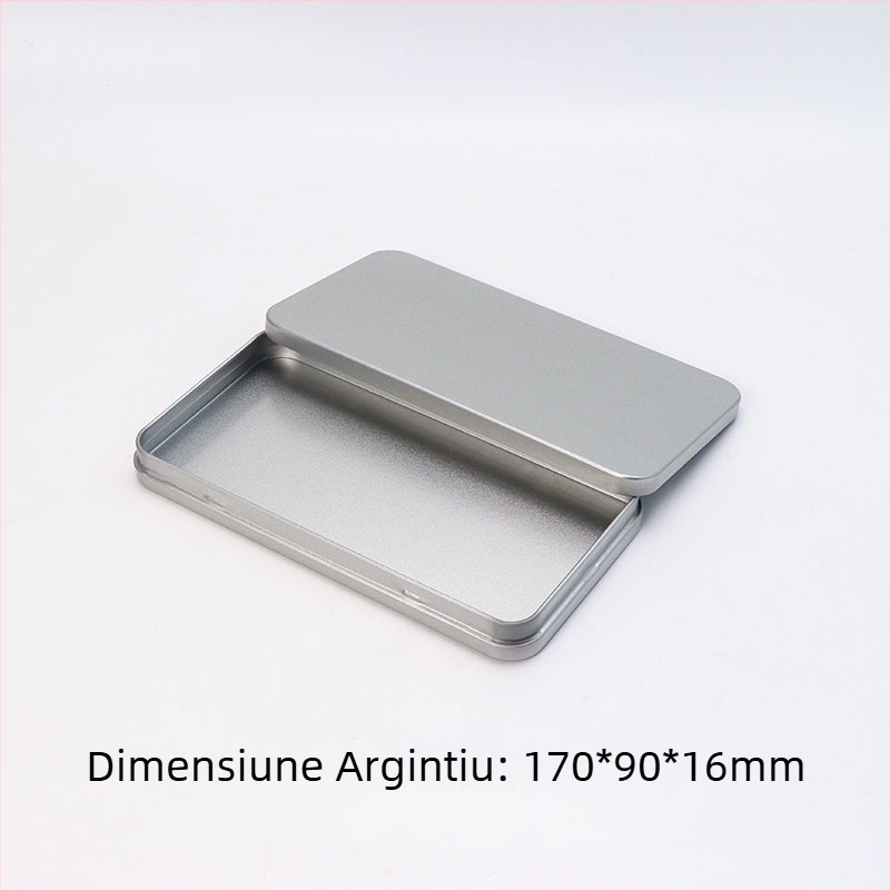 Cutie metalică Grasshopper pentru brichetă, set cadou cu foarfecă de unghii, 170×90×16 mm