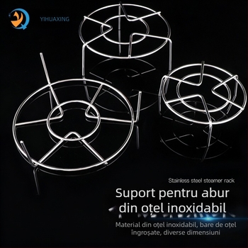 Grătar de aburi din oțel inoxidabil, pentru gătit cu abur și orez în oală electrică, cu trei picioare, tavă de abur îngroșată și plasă de aburi