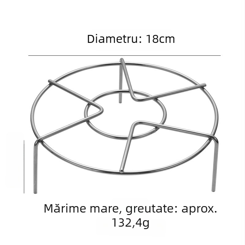 Grătar de aburi din oțel inoxidabil, pentru gătit cu abur și orez în oală electrică, cu trei picioare, tavă de abur îngroșată și plasă de aburi