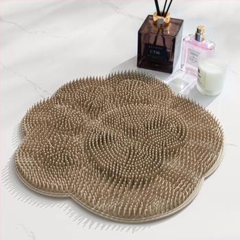 Perie de picioare pentru baie, cu pernă exfoliantă, masaj pentru spate și ventuză