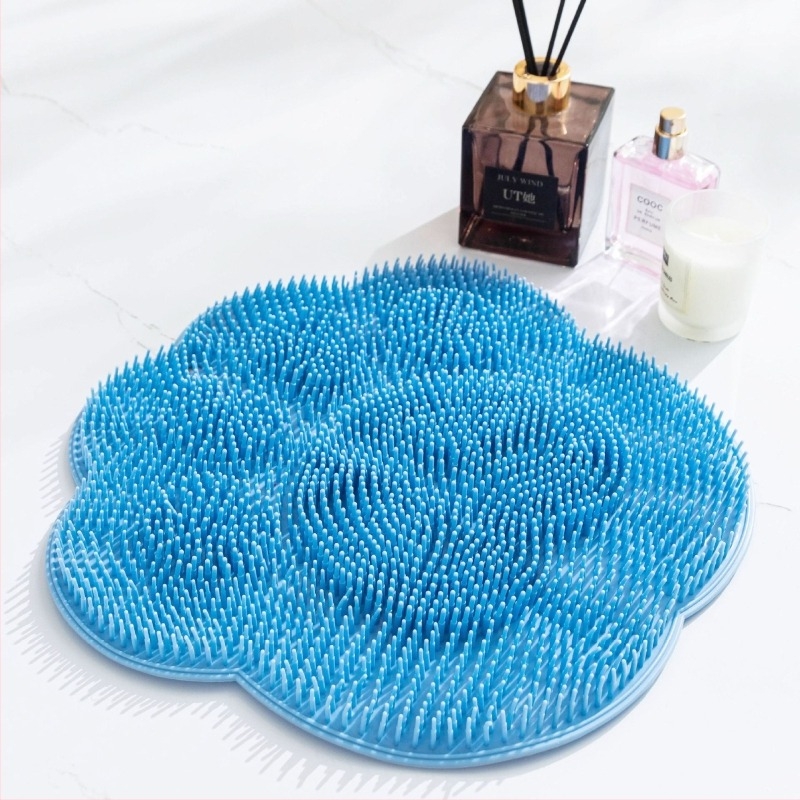 Perie de picioare pentru baie, cu pernă exfoliantă, masaj pentru spate și ventuză