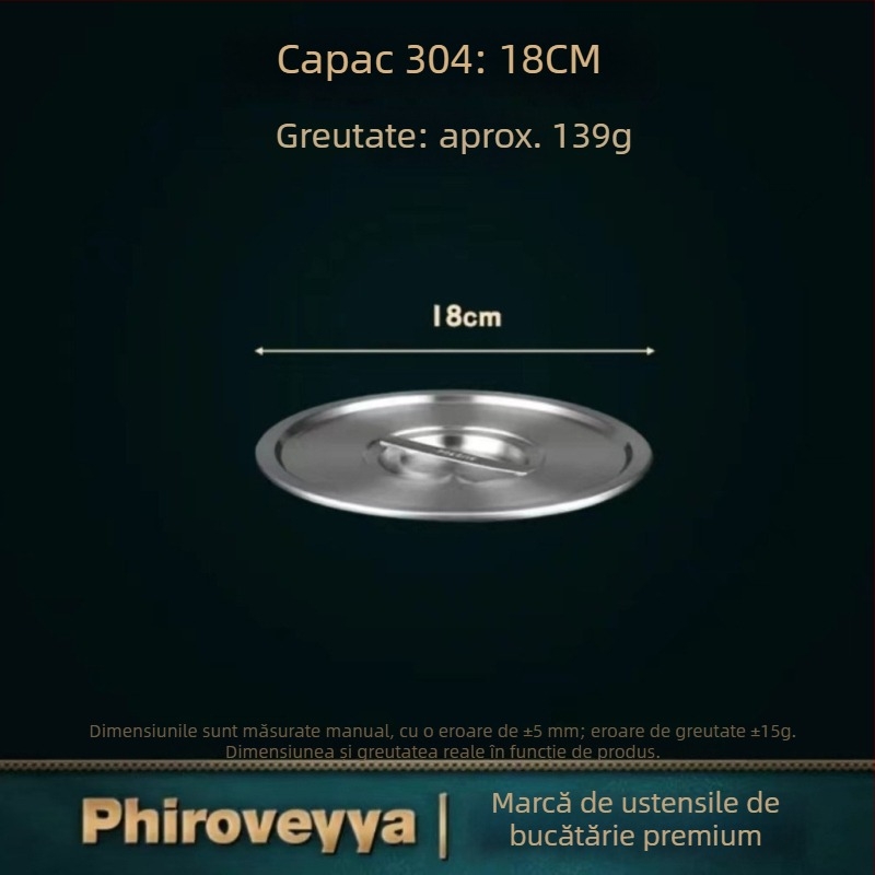 Capac din oțel inoxidabil 304, de calitate alimentară, pentru oală, multifuncțional, robust pentru uz casnic
