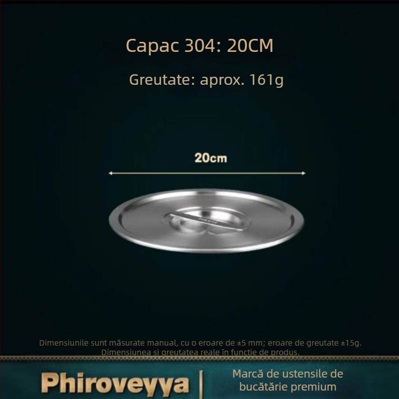 Capac din oțel inoxidabil 304, de calitate alimentară, pentru oală, multifuncțional, robust pentru uz casnic
