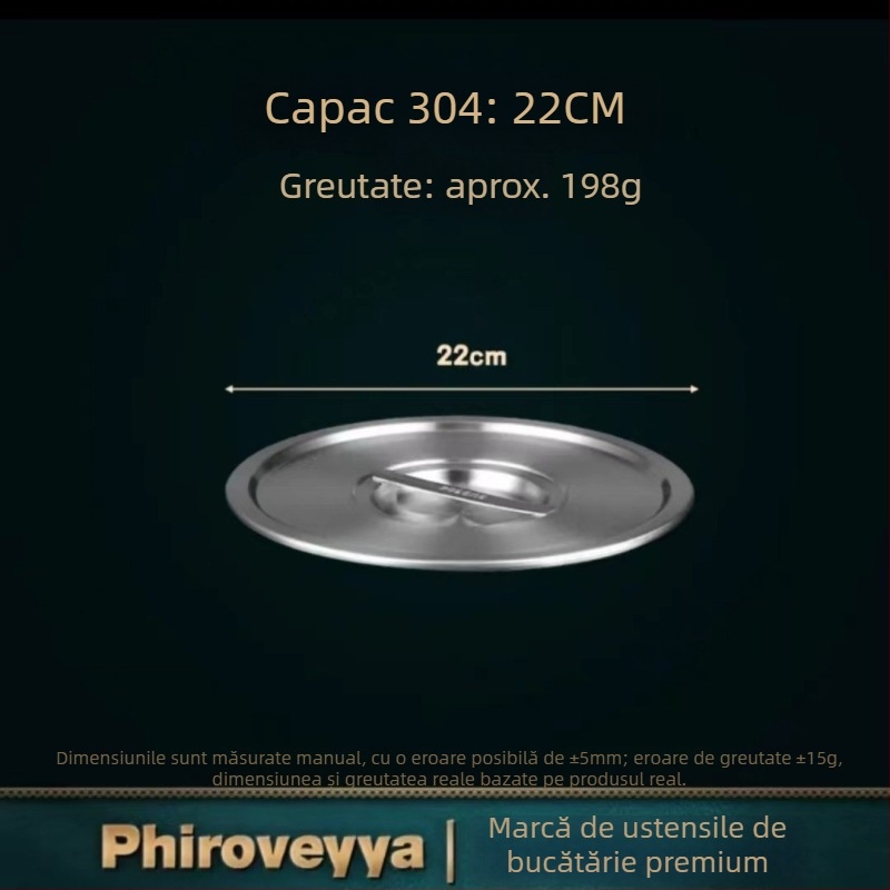 Capac din oțel inoxidabil 304, de calitate alimentară, pentru oală, multifuncțional, robust pentru uz casnic