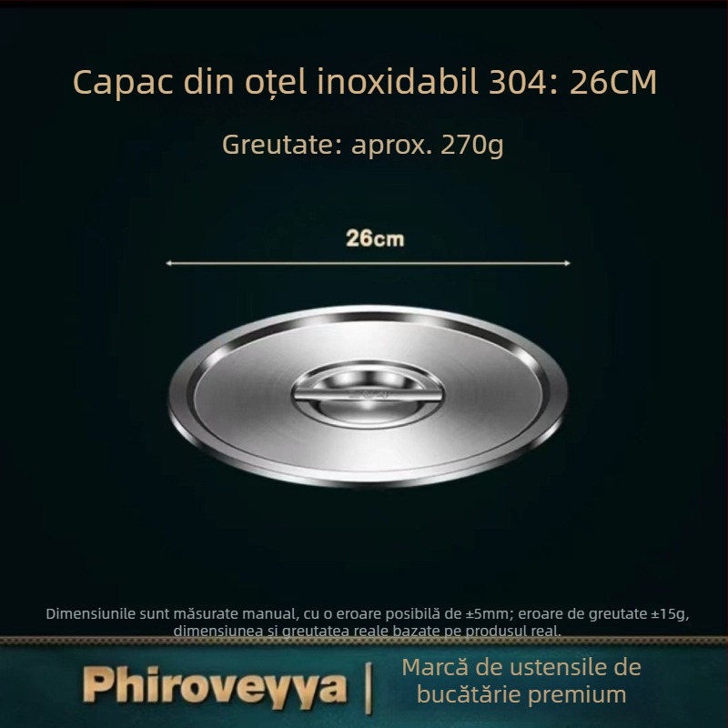 Capac din oțel inoxidabil 304, de calitate alimentară, pentru oală, multifuncțional, robust pentru uz casnic