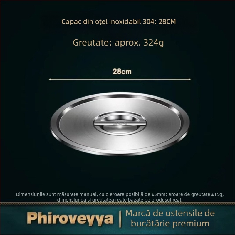 Capac din oțel inoxidabil 304, de calitate alimentară, pentru oală, multifuncțional, robust pentru uz casnic