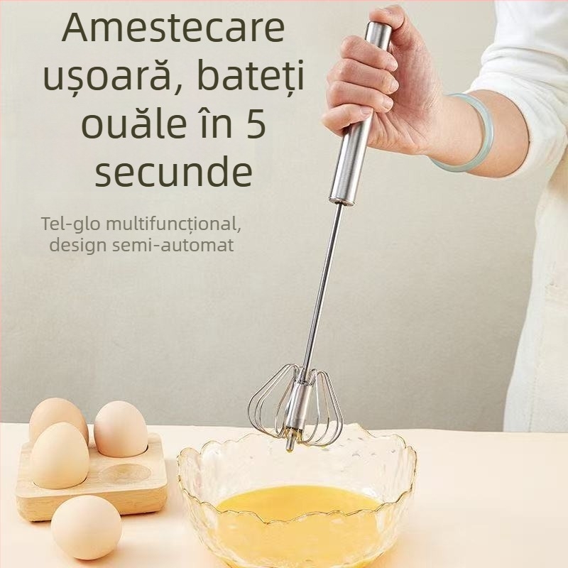 Bețișor din oțel inoxidabil, semi-automat, mixer manual pentru ouă și smântână, dimensiuni 10, 12 sau 14 inci