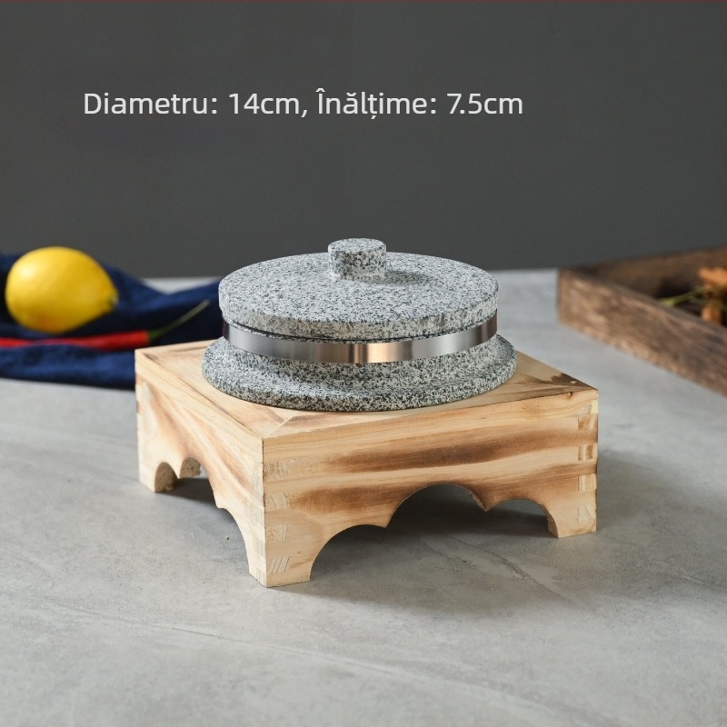 Oală de piatră pentru bibimbap și supe — oală ceramică în stil coreean pentru aragaz cu gaz