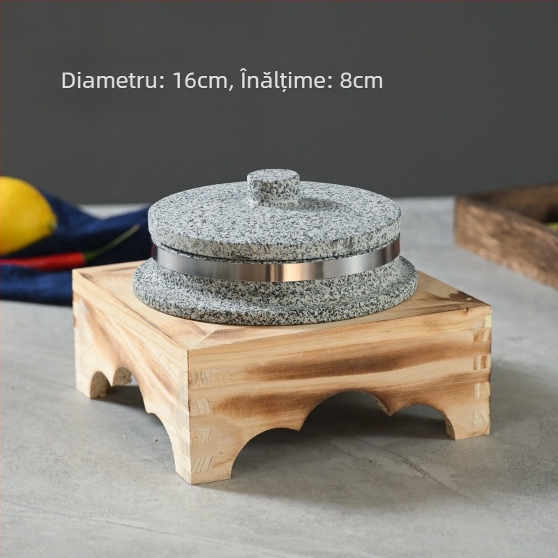 Oală de piatră pentru bibimbap și supe — oală ceramică în stil coreean pentru aragaz cu gaz