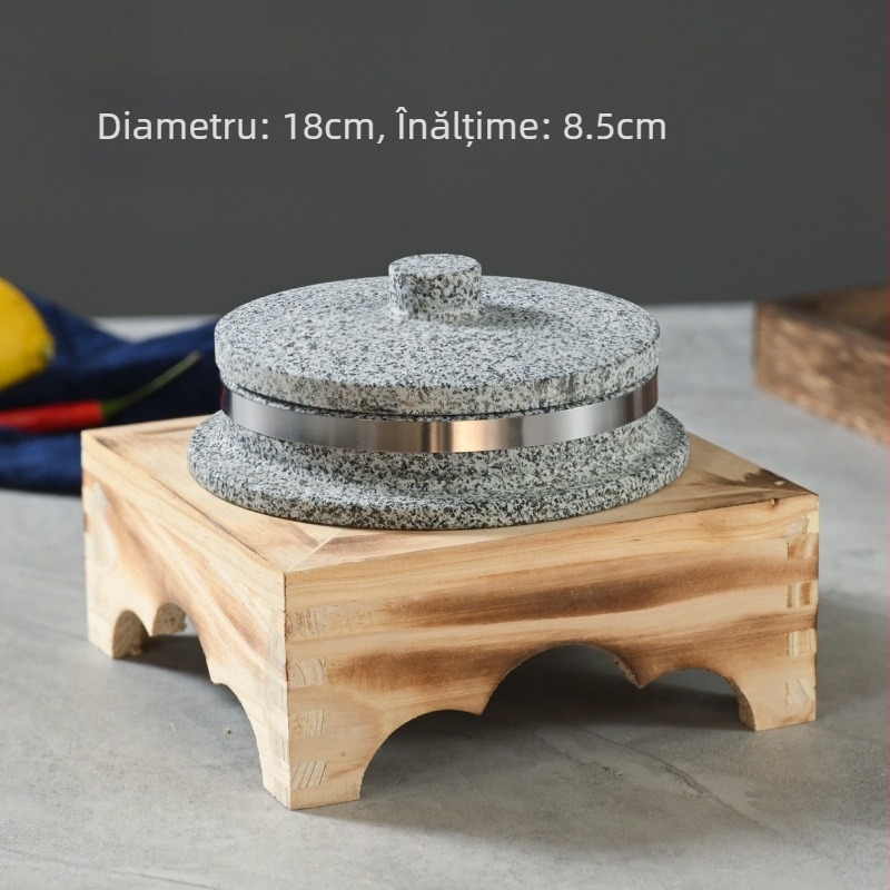 Oală de piatră pentru bibimbap și supe — oală ceramică în stil coreean pentru aragaz cu gaz