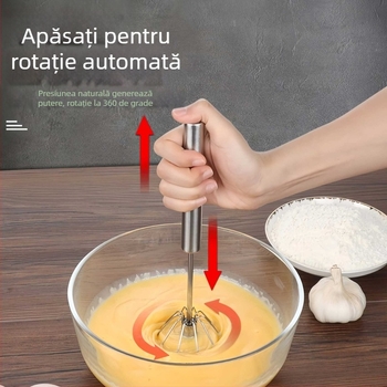 Tel de ou din oțel inoxidabil, manual, pentru coacere — amestecător pentru ouă și frișcă