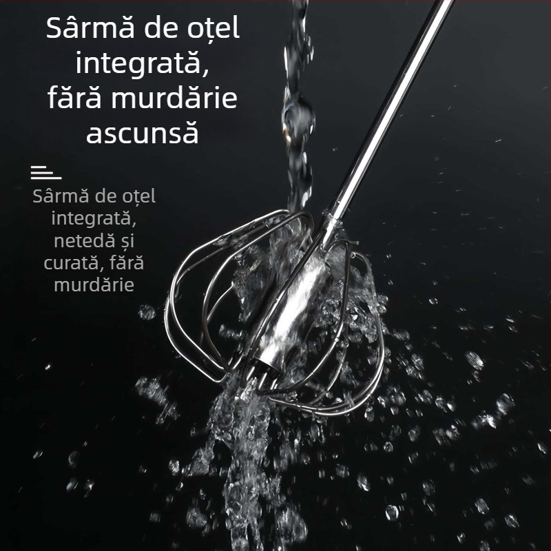 Tel de ou din oțel inoxidabil, manual, pentru coacere — amestecător pentru ouă și frișcă