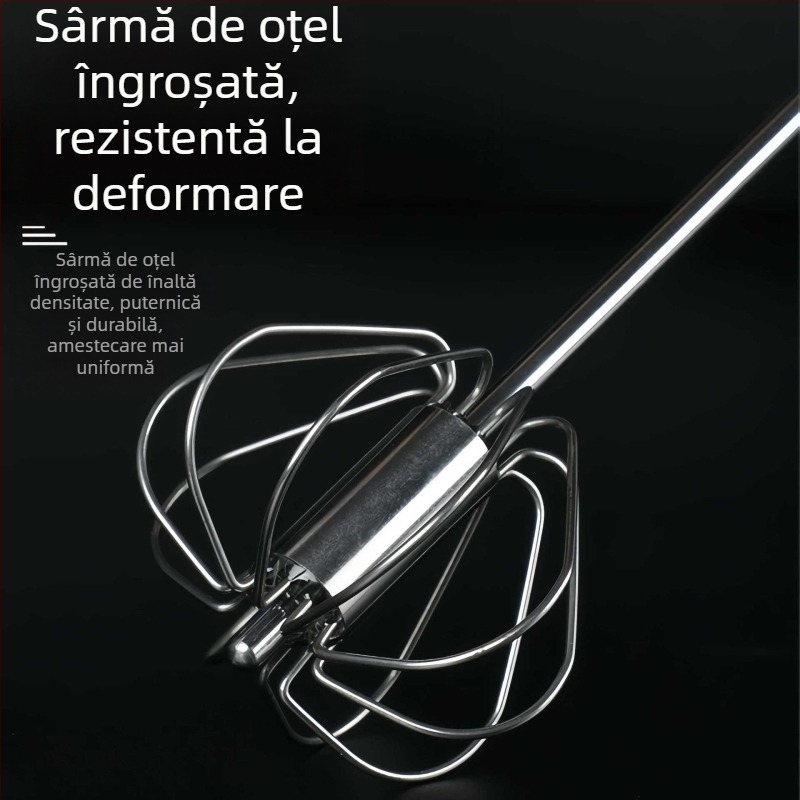 Tel de ou din oțel inoxidabil, manual, pentru coacere — amestecător pentru ouă și frișcă