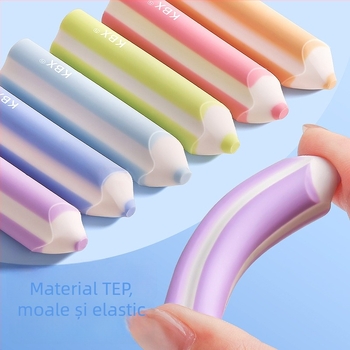 Radieră pentru creion, fără firimituri, ultra-curată, fără urme, design desen animat drăguț pentru elevi din ciclul primar