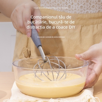 Bețișor de amestecat ouă din oțel inoxidabil, manual, pentru uz casnic