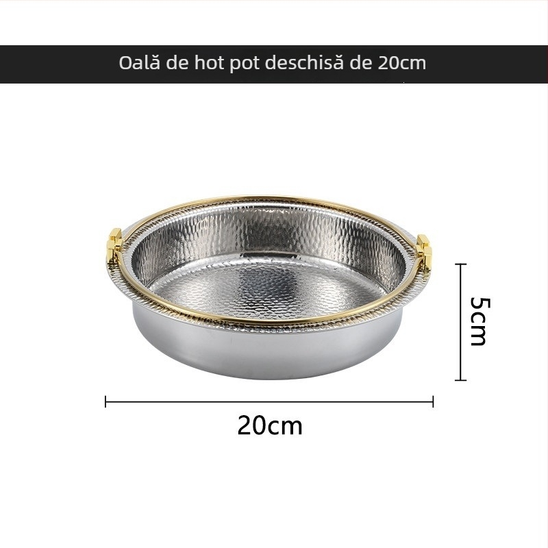 Farfurie plată Wagyu Sukiyaki, stil japonez, pentru hot pot, rotundă, culoare aurie, platou pentru vită la bufet, farfurie pentru sashimi, utilizare comercială