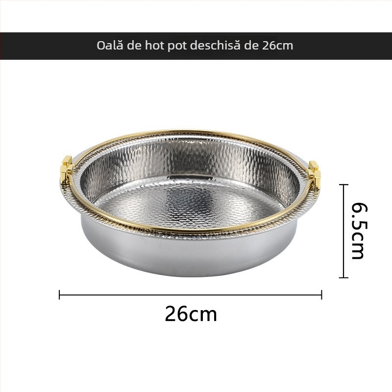 Farfurie plată Wagyu Sukiyaki, stil japonez, pentru hot pot, rotundă, culoare aurie, platou pentru vită la bufet, farfurie pentru sashimi, utilizare comercială