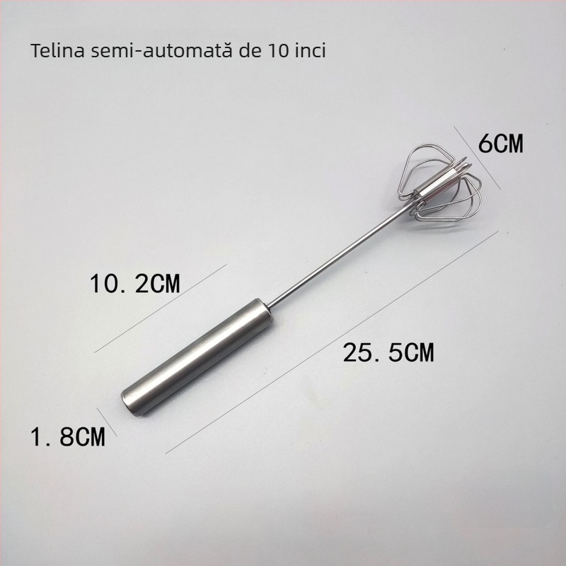 Bețișor din oțel inoxidabil – tel manual pentru ouă și smântână, ușor de folosit, durabil