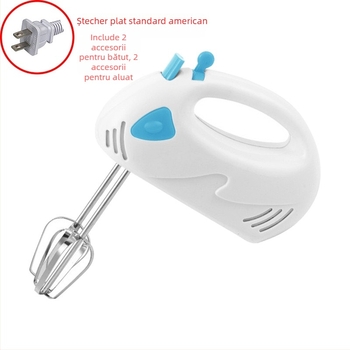 Mixer electric de mână pentru uz casnic – tel pentru ouă și frământat aluat, compact și multifuncțional