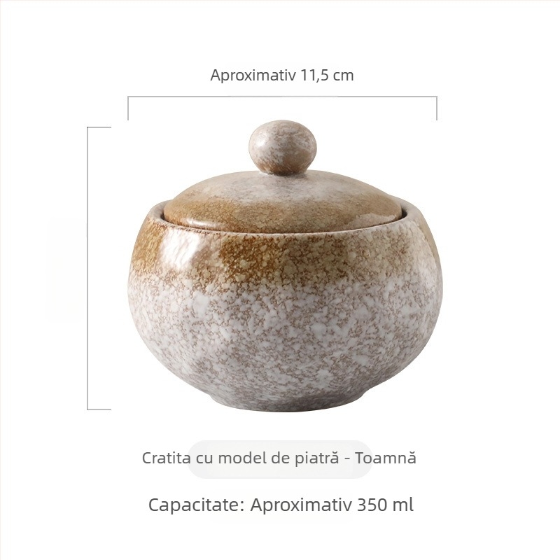 Oală ceramică pentru baie în abur cu capac, porție unică, supă cu Bird's Nest și Buddha Jumping Over the Wall, pentru uz hotelier, capacitate mare