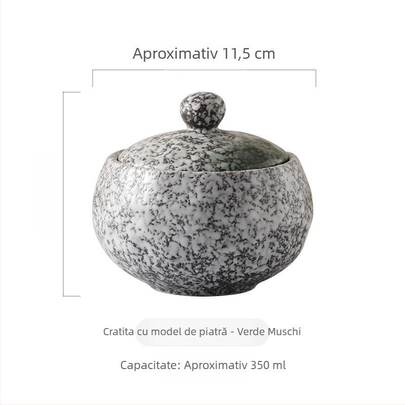 Oală ceramică pentru baie în abur cu capac, porție unică, supă cu Bird's Nest și Buddha Jumping Over the Wall, pentru uz hotelier, capacitate mare
