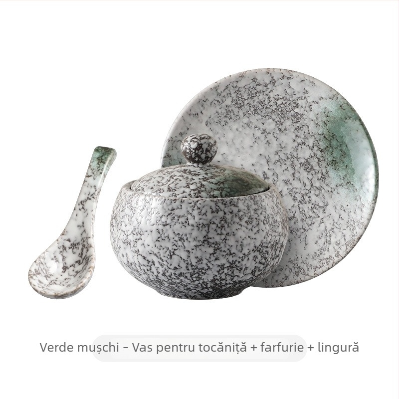 Oală ceramică pentru baie în abur cu capac, porție unică, supă cu Bird's Nest și Buddha Jumping Over the Wall, pentru uz hotelier, capacitate mare