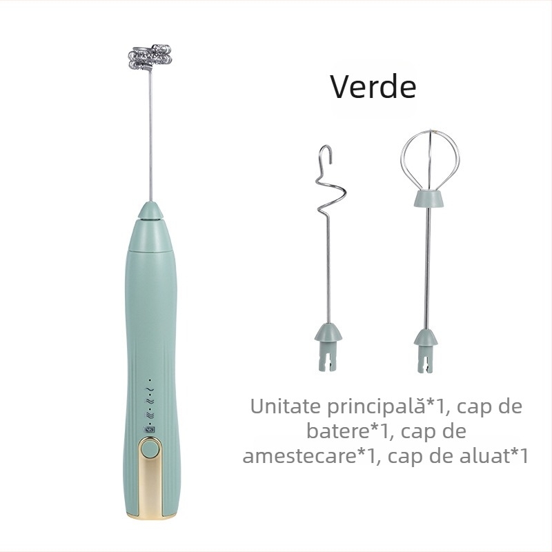 Frecător manual mini pentru lapte și ouă, frecător electric pentru cafea, amestecător de lapte, model J-17