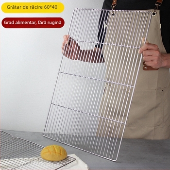Grătar din oțel inoxidabil 304 pentru coacere și răcire, 60×40 cm, cu picioare; grătar de răcire pentru prăjituri; suport de uscare pâine; plasă de filtrare a uleiului; utilizare comercială