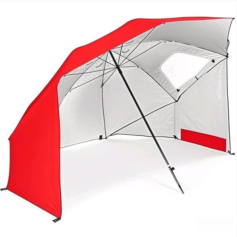 Umbrelă de plajă portabilă, cort multifuncțional pentru camping în aer liber