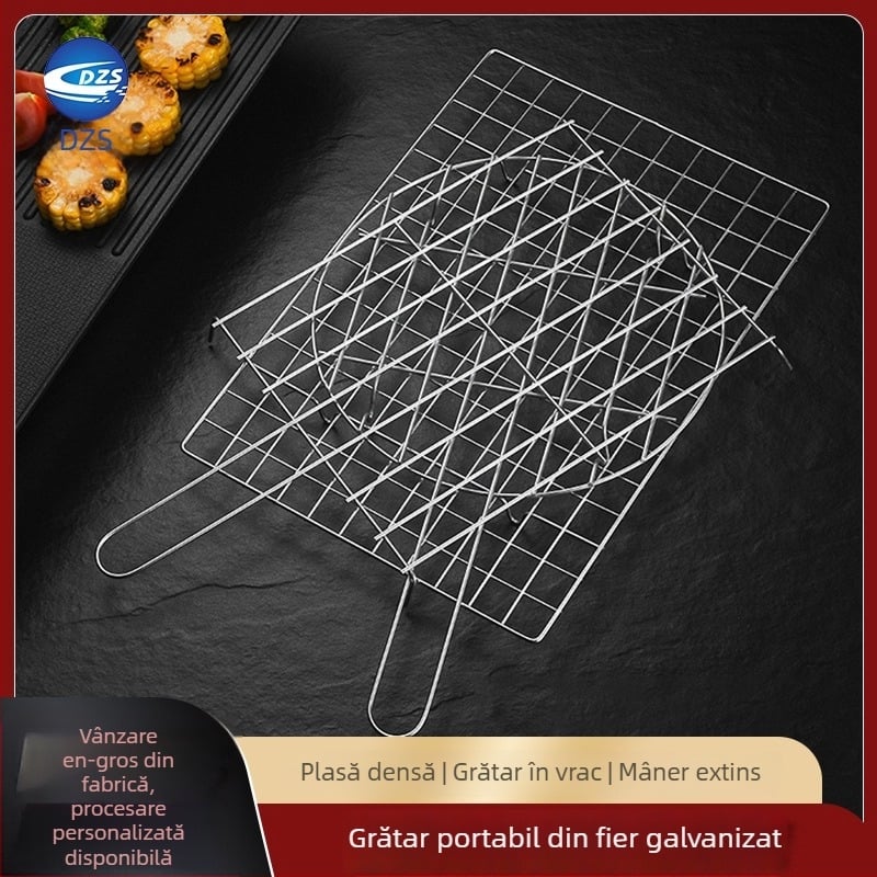 Plasă din oțel inoxidabil pentru exterior, gril pentru carne și pește, suport de răcire pentru pâine și biscuiți, încălzitor de ceai