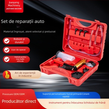 Pompa manuală cu vacuum pentru înlocuirea lichidului de frână într-un automobil, mică, cu două funcții