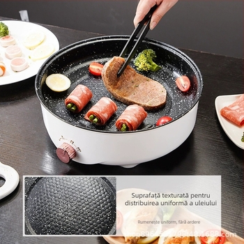 Chestnut tigaie grill electrică cu placă ceramică, diametrul 26-28 cm, încălzire pe o singură parte, 600W, model Ggx-18e, pentru uz casnic