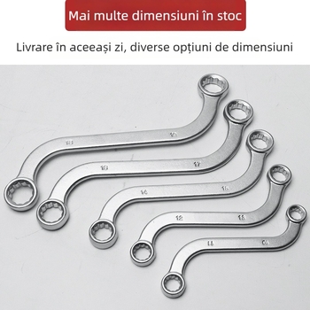 Cheie Torx cu cap fix, mâner în formă S, set de 5 piese, design 12-unghiuri, unelte auto cu ratchet