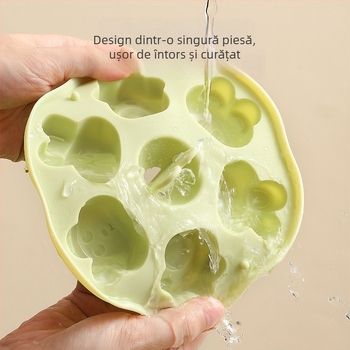 Formă pentru bebeluși – gătit la aburi, silicon alimentar, formă cu labă de pisică, prăjitură de orez cu cârnat, ustensilă de copt
