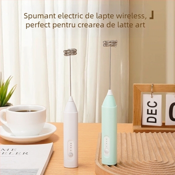 Frother electric pentru lapte Rufide, amestecător de mână reîncărcabil, pentru cafea și ouă, 3 trepte