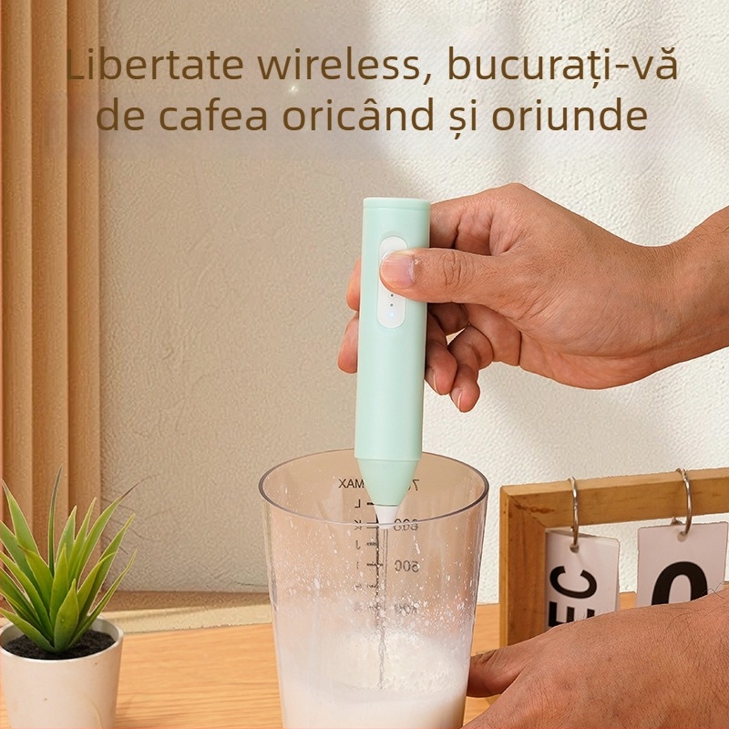 Frother electric pentru lapte Rufide, amestecător de mână reîncărcabil, pentru cafea și ouă, 3 trepte