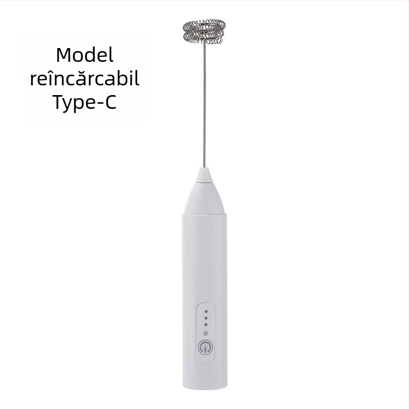 Frother electric pentru lapte Rufide, amestecător de mână reîncărcabil, pentru cafea și ouă, 3 trepte