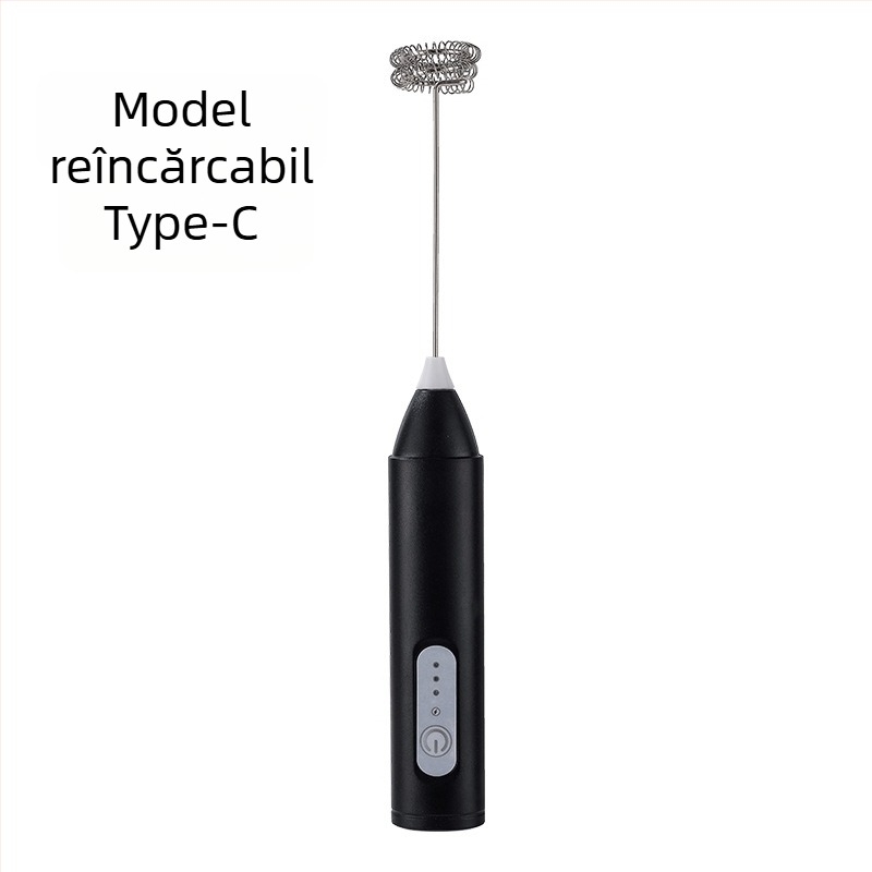 Frother electric pentru lapte Rufide, amestecător de mână reîncărcabil, pentru cafea și ouă, 3 trepte