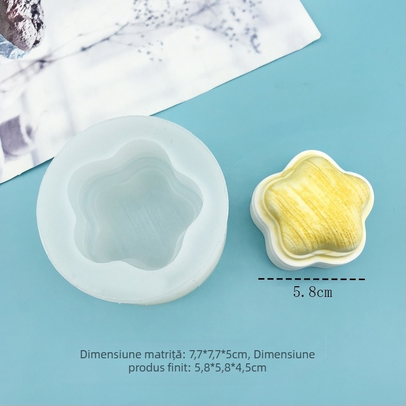Formă din silicon Cream Star pentru mousse de ciocolată și budincă – Calitate alimentară, pentru coacere acasă