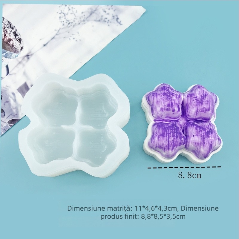 Formă din silicon Cream Star pentru mousse de ciocolată și budincă – Calitate alimentară, pentru coacere acasă