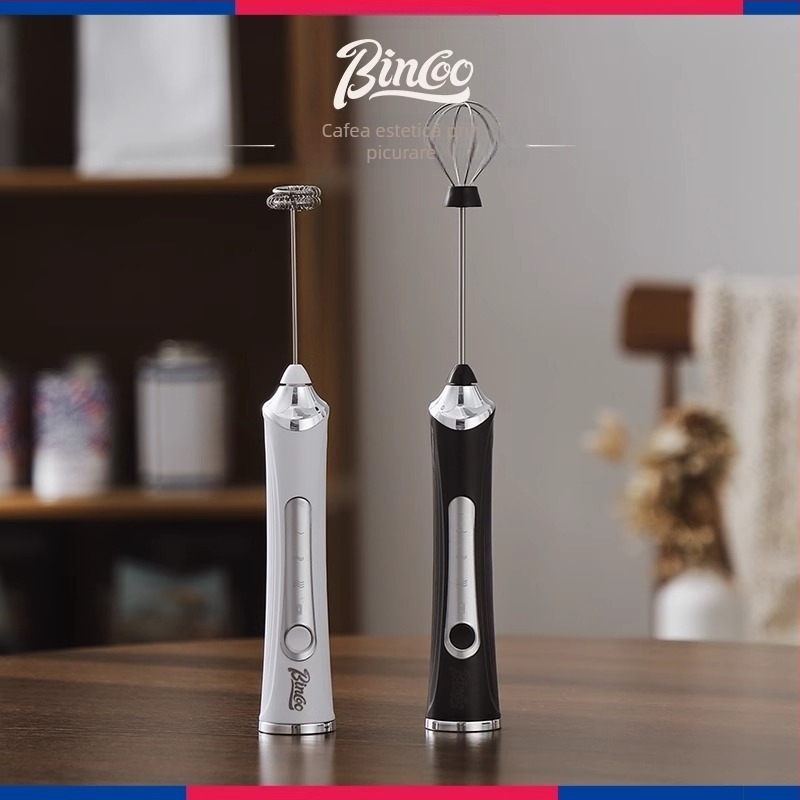 Bincoo Spumător de lapte pentru cafea și matcha, bețișor electric de amestecare, compact