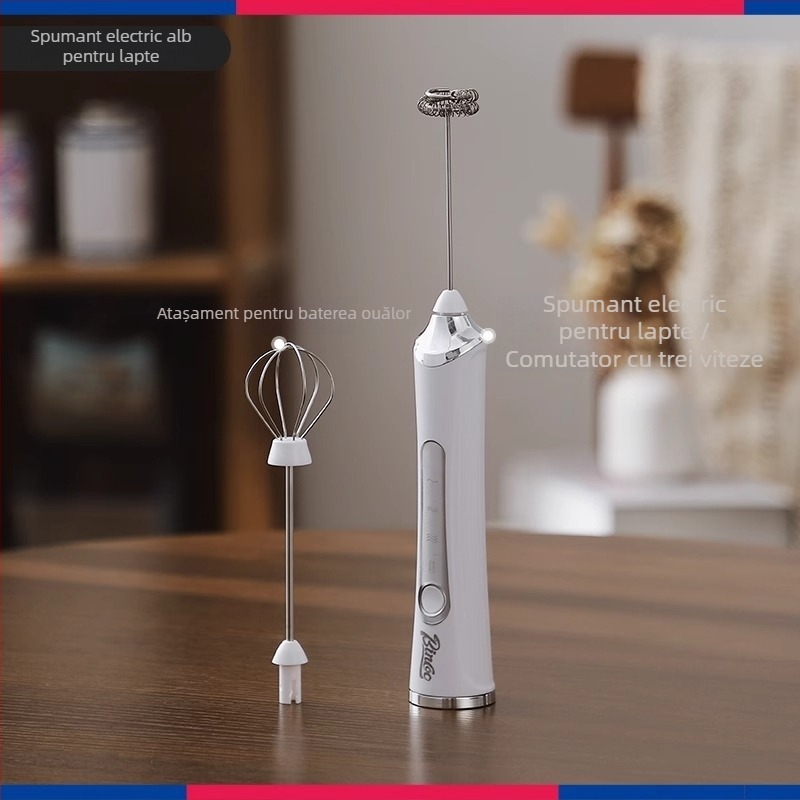 Bincoo Spumător de lapte pentru cafea și matcha, bețișor electric de amestecare, compact