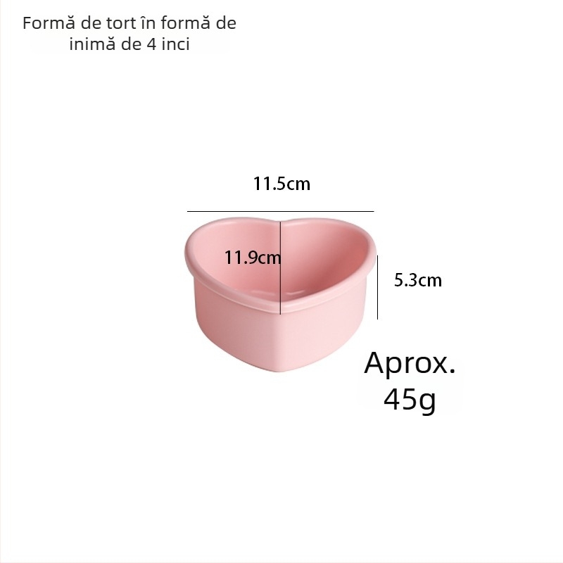 Formă de copt din silicon, inimă, pentru prăjituri în straturi și mousse, DIY