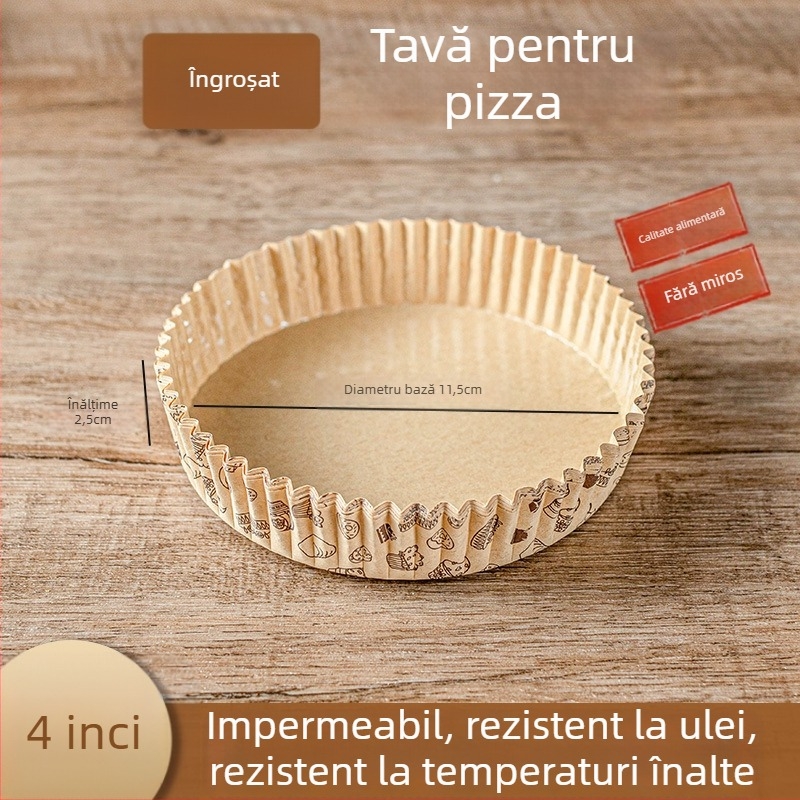 Hârtie de copt absorbantă pentru air fryer și cuptor, tavă de pizza din hârtie, pergament anti-ulei pentru coacere acasă