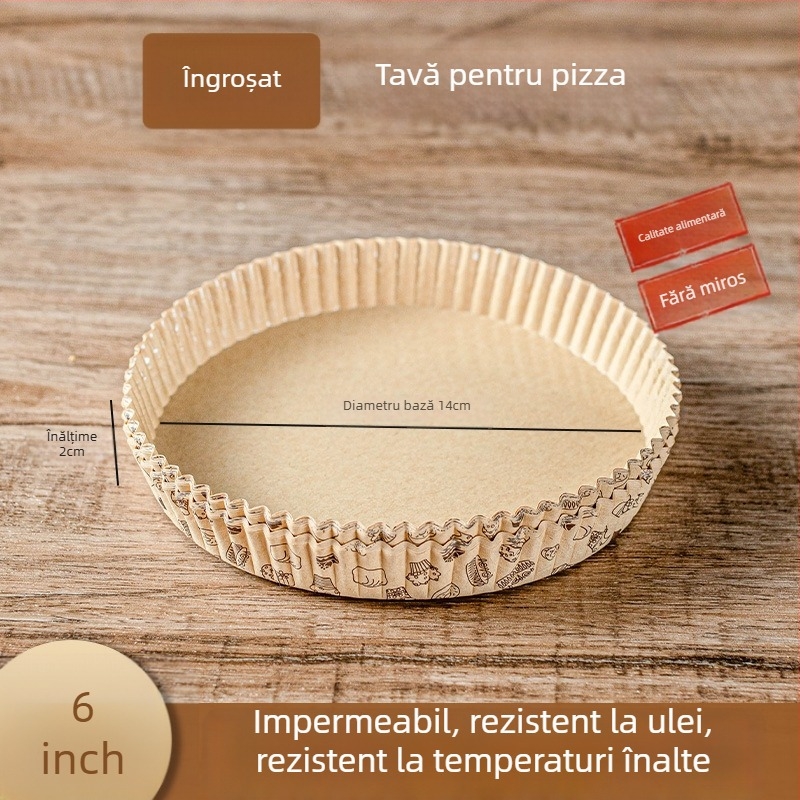 Hârtie de copt absorbantă pentru air fryer și cuptor, tavă de pizza din hârtie, pergament anti-ulei pentru coacere acasă