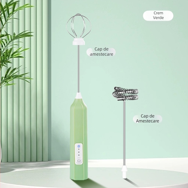 JLL7601-3 Bătător electric fără fir pentru ouă și spumator de lapte, aparat compact pentru cafea acasă