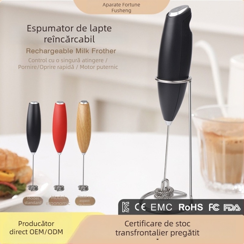 Mixer electric de mână pentru cafea și lapte, spumator de lapte, tel mic pentru ouă și frișcă