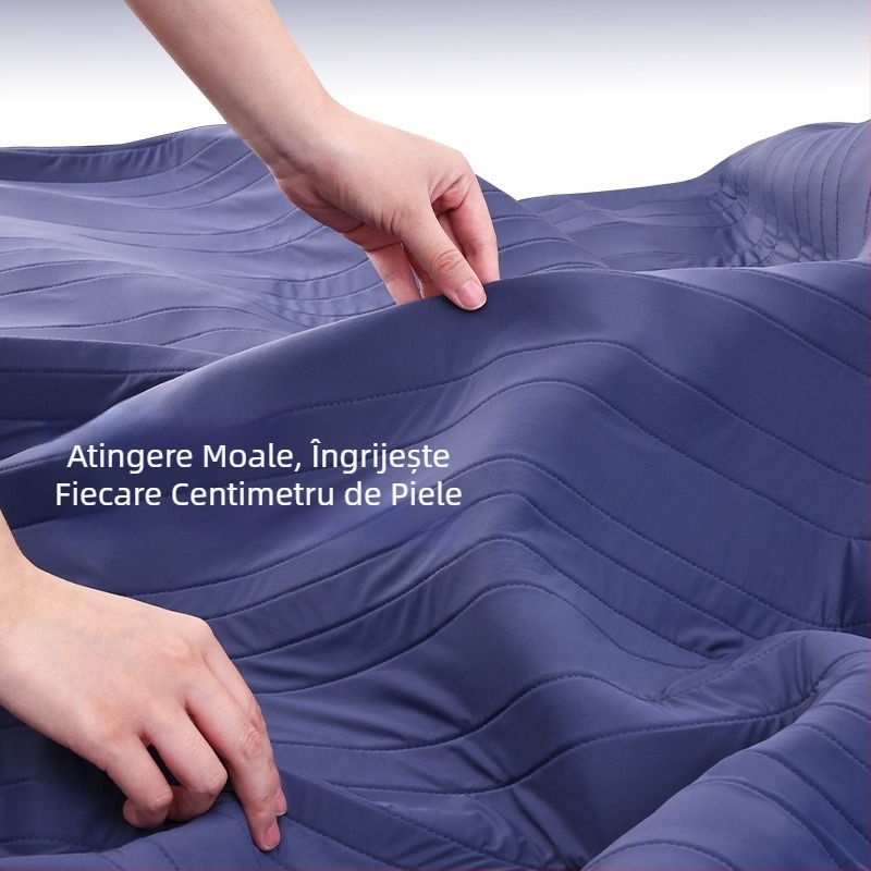 Ice Silk husă de pat și cearșaf cu elastic, răcoros vara, culoare solidă, dimensiune 1,5 m, protecție pentru saltea